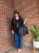 Load image into Gallery viewer, Peyton | Black Corduroy Shacket