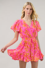 Load image into Gallery viewer, Hot Shot | Orange and Pink ROMPER