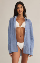 Load image into Gallery viewer, Seaport Striped Shirt | Sky Blue