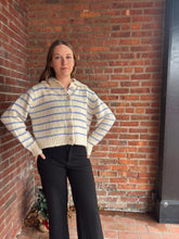 Load image into Gallery viewer, Chunky Blue Striped Cardigan