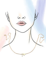 Load image into Gallery viewer, Lover Monogram Heart | Gold Charm Necklace