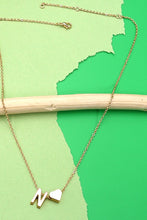 Load image into Gallery viewer, Lover Monogram Heart | Gold Charm Necklace