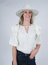 Load image into Gallery viewer, Eyelet lace Embroidered Blouse | Cream