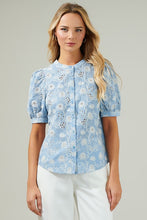 Load image into Gallery viewer, Moonflower Eyelet Button Down Blouse
