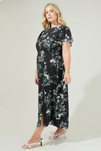 Load image into Gallery viewer, Angelica Floral Slit Midi Dress