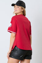 Load image into Gallery viewer, Sequin Baseball Jersey | Red