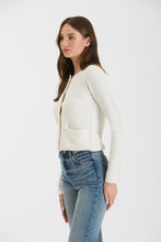 Load image into Gallery viewer, Ivory Button Front Cardigan