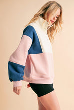 Load image into Gallery viewer, Glo Colorblock Pullover | Navy Pink