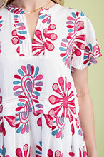 Load image into Gallery viewer, Melody Mini | Berry Print Yoke Mini Dress