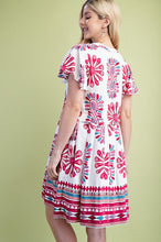 Load image into Gallery viewer, Melody Mini | Berry Print Yoke Mini Dress