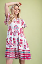 Load image into Gallery viewer, Melody Mini | Berry Print Yoke Mini Dress
