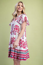 Load image into Gallery viewer, Melody Mini | Berry Print Yoke Mini Dress