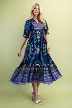 Load image into Gallery viewer, Luna| Navy Printed Dress