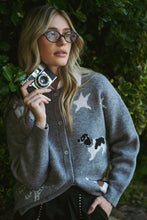 Load image into Gallery viewer, Dog Knit Sweater Cardigan | Grey