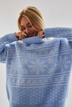 Load image into Gallery viewer, Snow Flake Sweater | Baby Blue