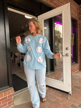 Load image into Gallery viewer, Sequin Baseball Shirt | Blue