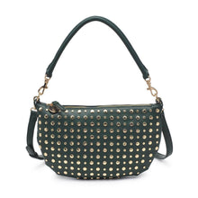 Load image into Gallery viewer, Jordan Studded Shoulder Bag - Crossbody: Forest
