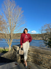 Load image into Gallery viewer, Christmas Tree Stitching Oversized Sweater | Red