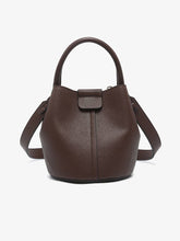 Load image into Gallery viewer, Farrah Bucket Bag w/ Top Handle & Inner Bag: Espresso