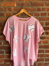 Load image into Gallery viewer, Sequin Baseball Tee | Pink