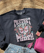Load image into Gallery viewer, Protect your peace graphic sweatshirt