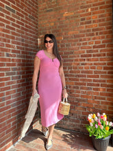 Load image into Gallery viewer, Baby Pink Ribbed body-con Dress