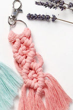 Load image into Gallery viewer, Macrame Fringe Keychain