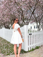 Load image into Gallery viewer, Maya Tie Back Bow Dress | White