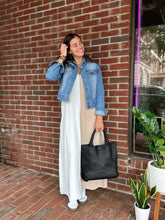 Load image into Gallery viewer, Cream Color Block Shift Maxi Dress