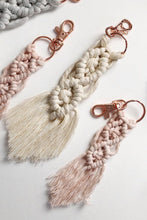 Load image into Gallery viewer, Macrame Fringe Keychain