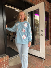 Load image into Gallery viewer, Sequin Baseball Shirt | Blue