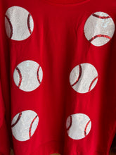 Load image into Gallery viewer, Sequin Baseball Shirt | Red