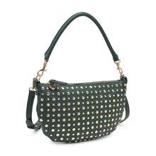 Load image into Gallery viewer, Jordan Studded Shoulder Bag - Crossbody: Forest
