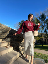 Load image into Gallery viewer, Christmas Tree Stitching Oversized Sweater | Red