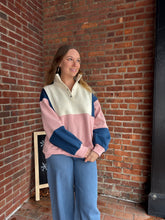Load image into Gallery viewer, Glo Colorblock Pullover | Navy Pink