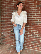 Load image into Gallery viewer, Eyelet lace Embroidered Blouse | Cream