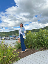 Load image into Gallery viewer, Jessie Dark Denim | Stretch Wide Leg Pants