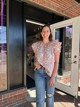 Load image into Gallery viewer, Claudia | Floral Tie Front Top