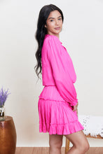 Load image into Gallery viewer, Making Waves | Pink Tiered Mini Dress
