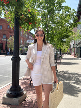 Load image into Gallery viewer, Sand Striped Linen Blazer