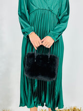 Load image into Gallery viewer, Mariah Faux Fur Tote Purse | Black