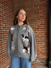 Load image into Gallery viewer, Dog Knit Sweater Cardigan | Grey