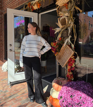 Load image into Gallery viewer, Boyfriend Stripe Sweater | White