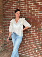 Load image into Gallery viewer, Eyelet lace Embroidered Blouse | Cream