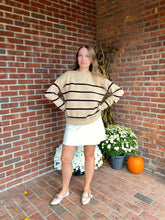 Load image into Gallery viewer, Boyfriend Stripe Sweater | Biscuit