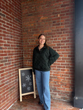 Load image into Gallery viewer, Caroline | Green Quilted Snap Pullover