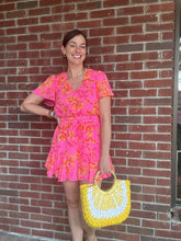 Load image into Gallery viewer, Hot Shot | Orange and Pink ROMPER