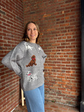 Load image into Gallery viewer, Dog Knit Sweater Cardigan | Grey