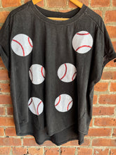 Load image into Gallery viewer, Sequin Baseball Tee | Charcoal