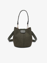 Load image into Gallery viewer, Green handbag with a shoulder strap on a white background